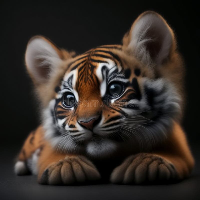 Close-up do tigre. ilustração 3d