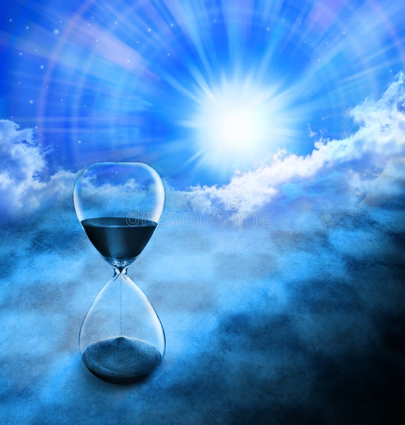 A conceptual image of an hourglass space and time. A conceptual image of an hourglass space and time.