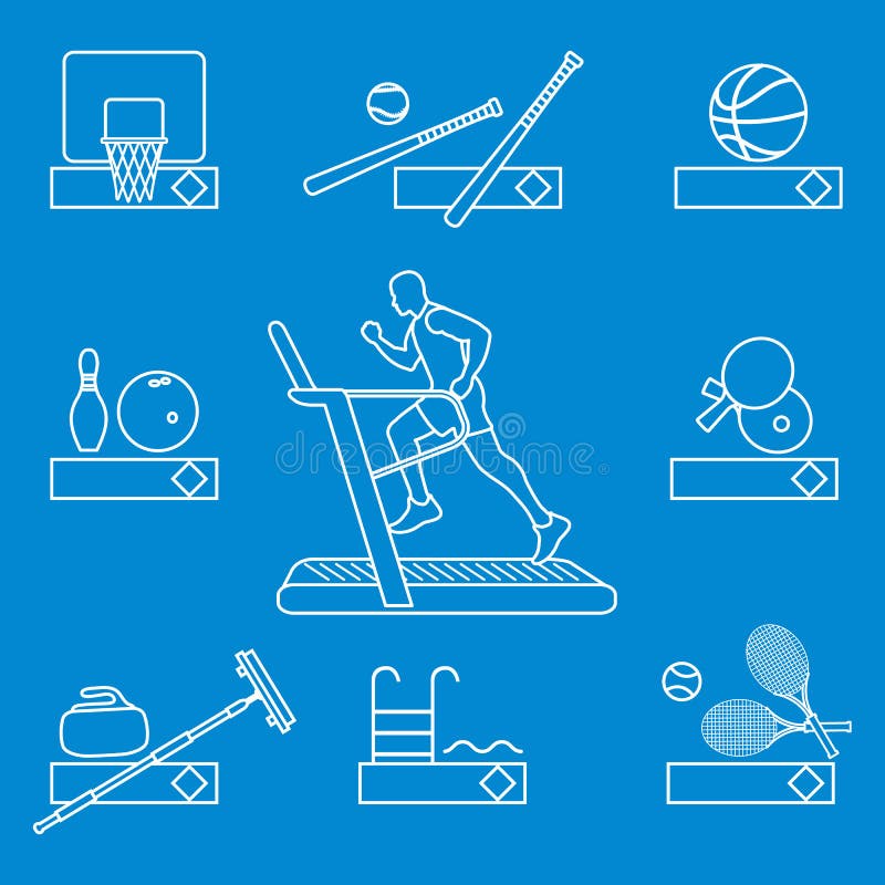 Tijd aan fitness en sporten Gezonde Levensstijl vector illustratie Tijd aan fitness en sporten Gezonde Levensstijl vector illustratie