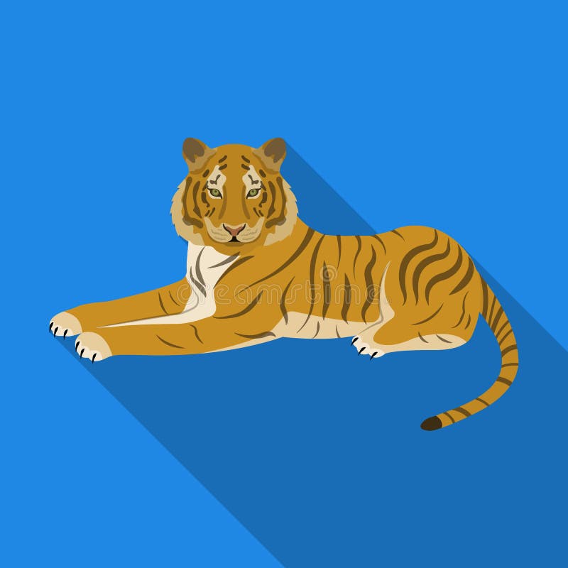 Tijger, een roofzuchtig dier De Belgische tijger, groot wild katten één enkel pictogram in de vlakke voorraad van het stijl vecto stock illustratie Tijger, een roofzuchtig dier De Belgische tijger, groot wild katten één enkel pictogram in de vlakke voorraad van het stijl vecto stock illustratie