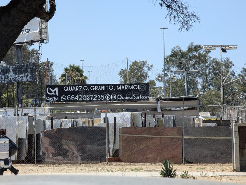 Tijuana Urban Series Granite Marble Slab Yard royaltyfria foton
