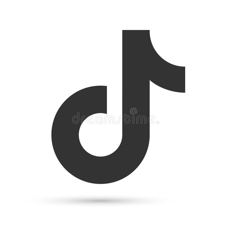 Tik Tok Social Media Logo Icono Abstracto Vector Plano Simple