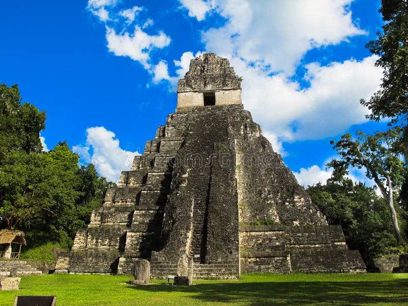 Tikal Temple I scenic stock photo. Image of ruins, columbian - 7398170