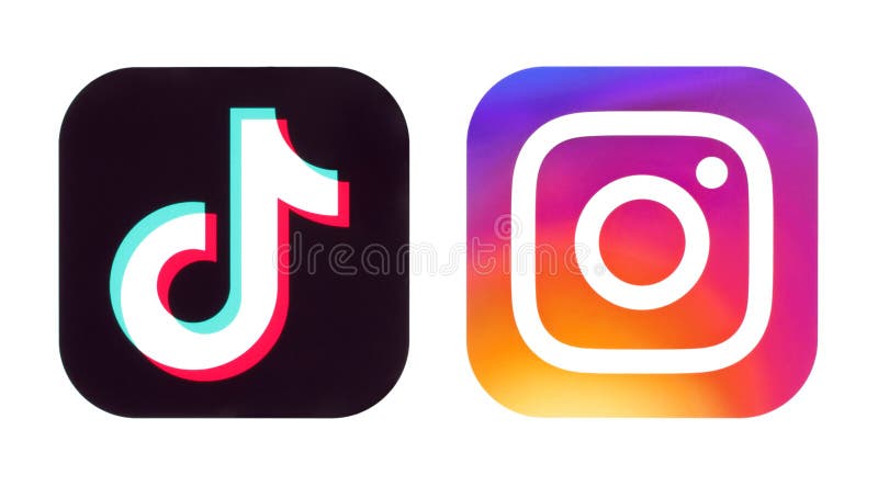 Tiktok Social Media Icons White Stock Photos - Free & Royalty-Free ...