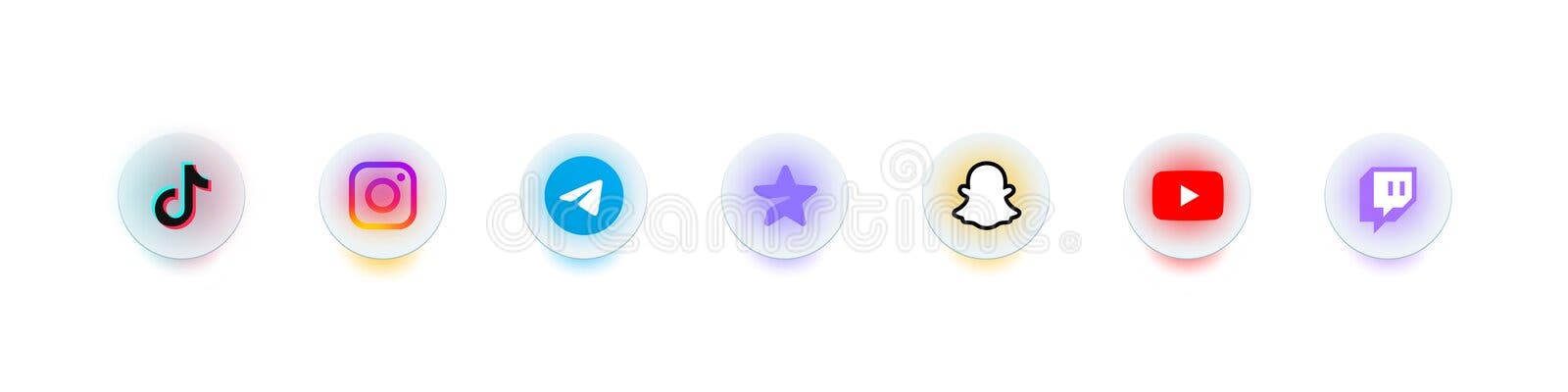 Premium Vector  Facebook, instagram and tiktok icon