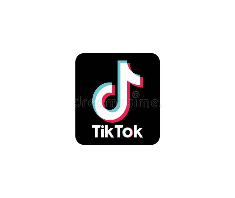 Tiktok Logo on White Background Editorial Illustrative Editorial Photo -  Illustration of neon, business: 206666026