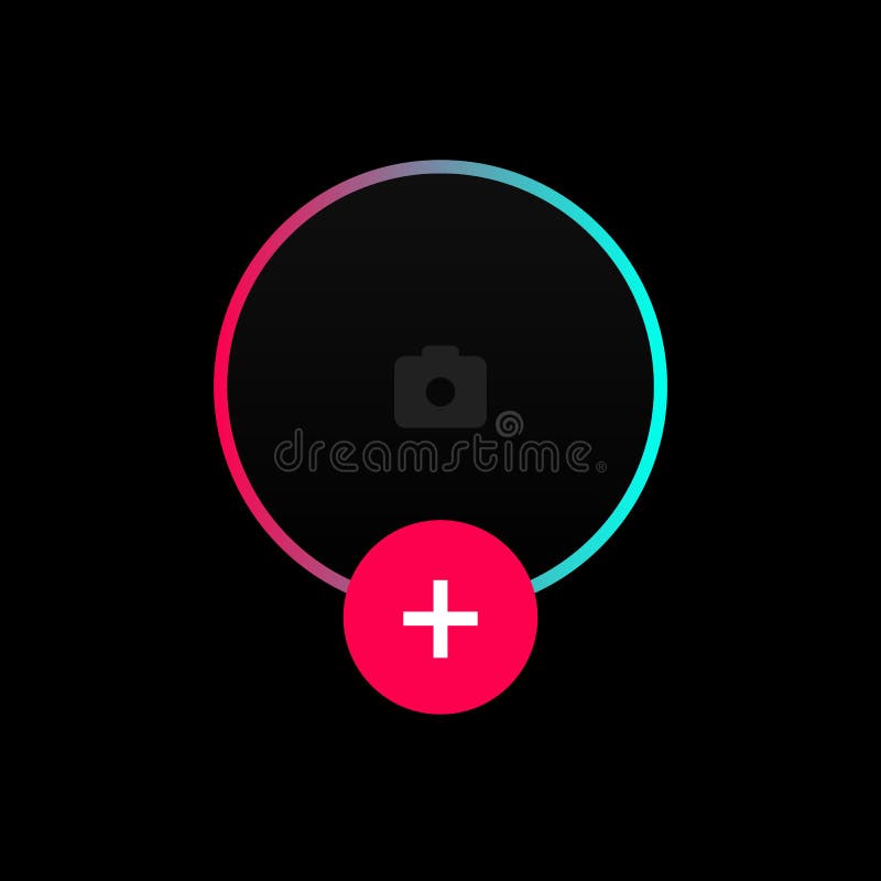 Tiktok Avatar Profile Frame Icon. Social Media Photo Border Vector Stock  Vector