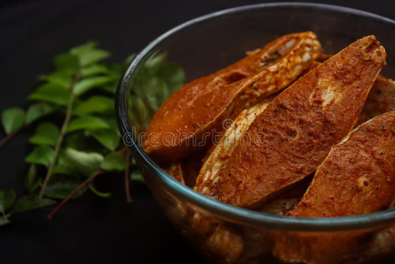 Tilapia Fish Marinated with Masala Stock Image Image of lunch