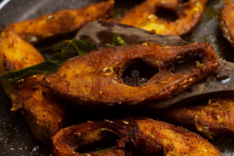 Tilapia Pescado Frito Kerala Estilo Imagen de archivo Imagen de carne