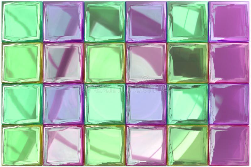 Tile Design Colorful Element, Photo Realistic Rendering 16 Bit Color