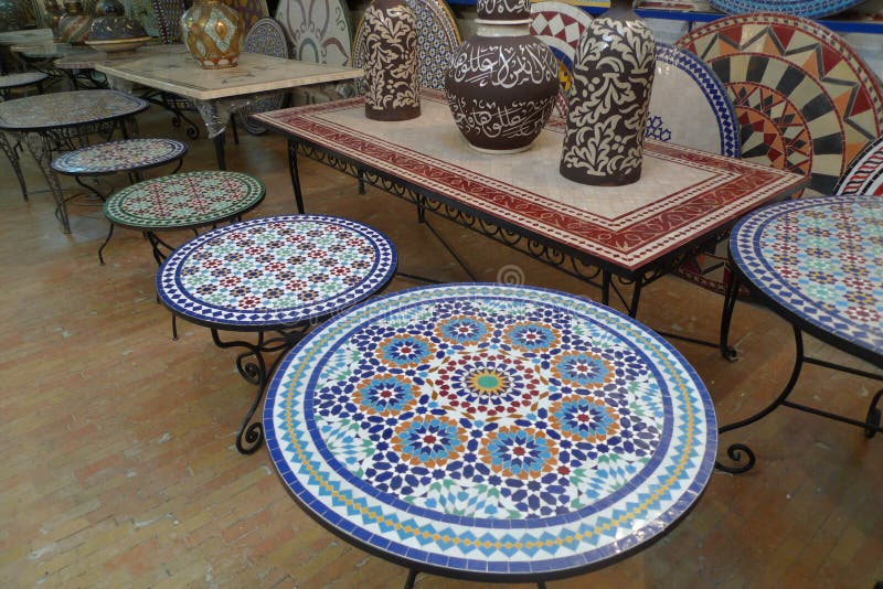 Tile- en mozaïekambacht is zeer geavanceerd in Casablanca, Marokko