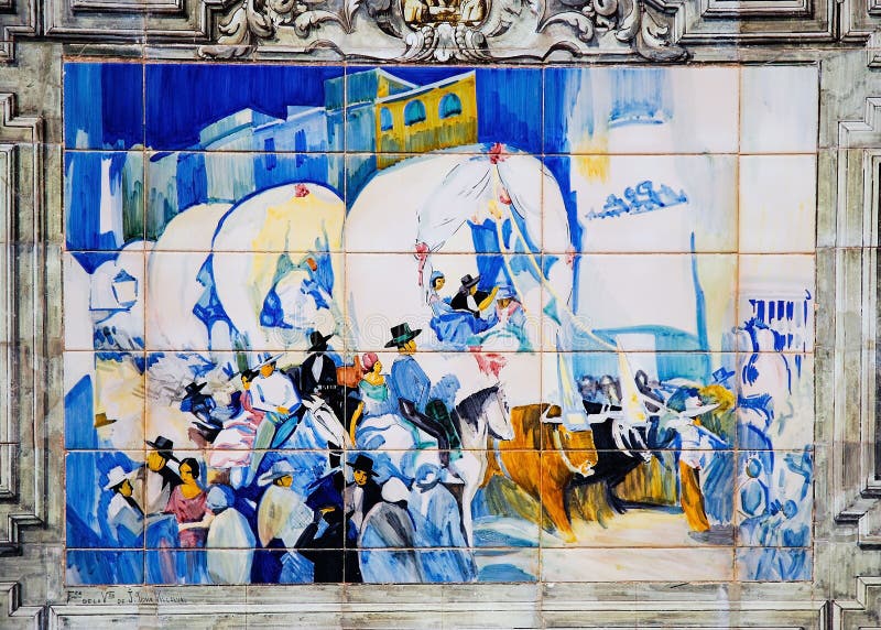Tile painting stock photo. Image of espa, landmark, sevilla 15356638