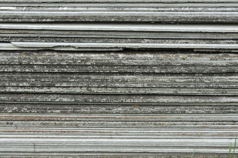 Tile Roof Slate Stacked for Use in Home Construction. Construction