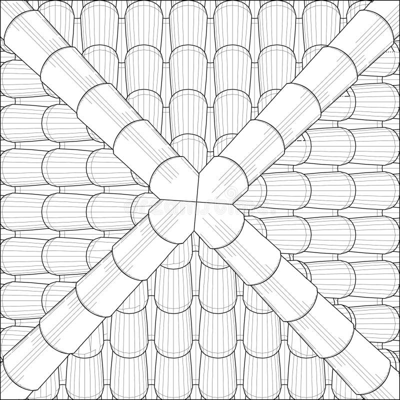 Tile Roof Vector. Illustration Isolated on White Background Stock