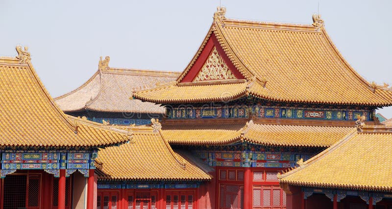 Tile roofs of Forbidden City(Beijing,China)