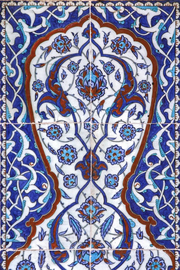 Tile Wall Decoration of Rustem Pasha Mosque, Istanbul Stock Image