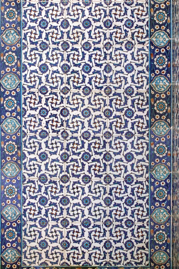 Tile Wall Decoration of Rustem Pasha Mosque, Istanbul Stock Image