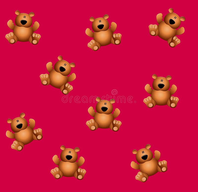 Tileable Teddy Bears Pink stock illustration Tileable Teddy Bears Pink stock illustration