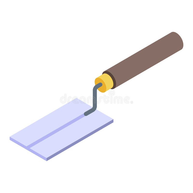 Tiler Trowel Icon, Isometric Style Stock Vector Illustration of
