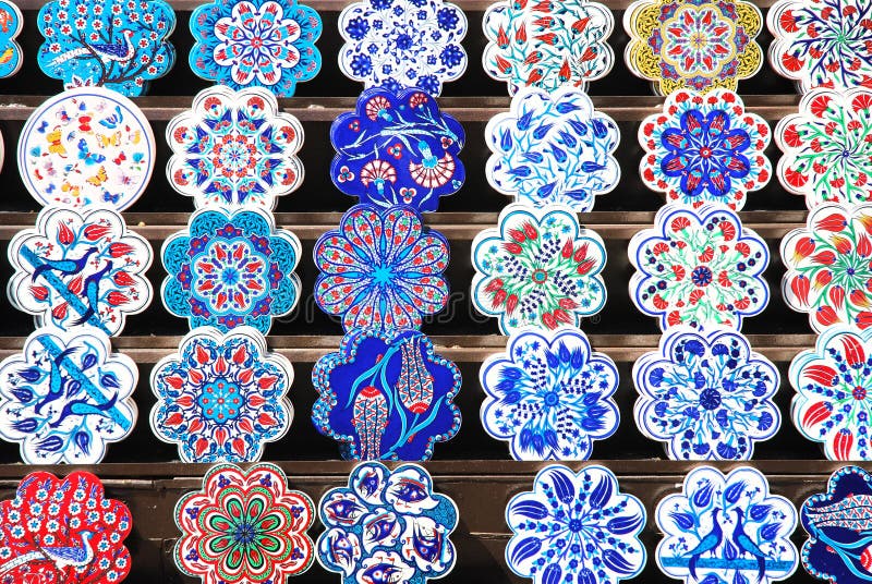 Ceramic tiles in a souvenirshop in Istanbul, Turkey