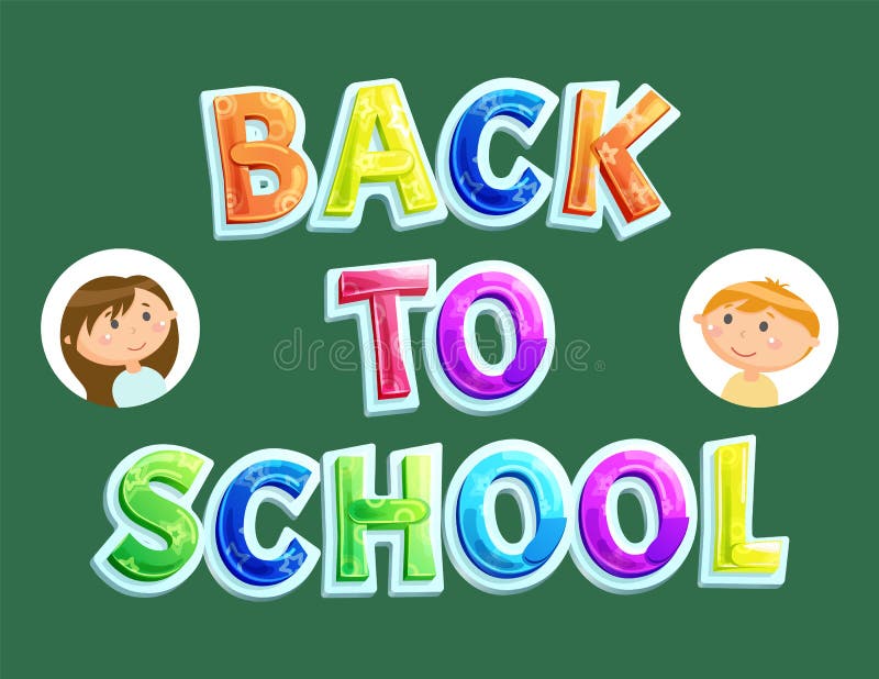 Tillbaka att skola, September igen skolbarn stock illustrationer