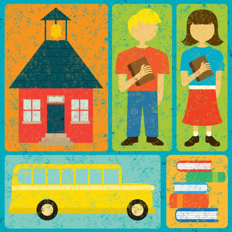 Tillbaka skola till royaltyfri illustrationer