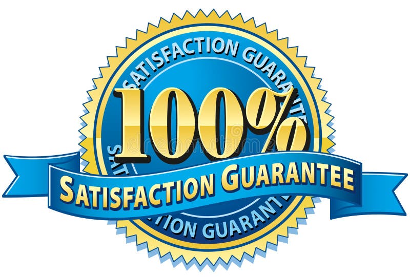 tillfredsställelse för 100 guarantee vektor illustrationer tillfredsställelse för 100 guarantee vektor illustrationer