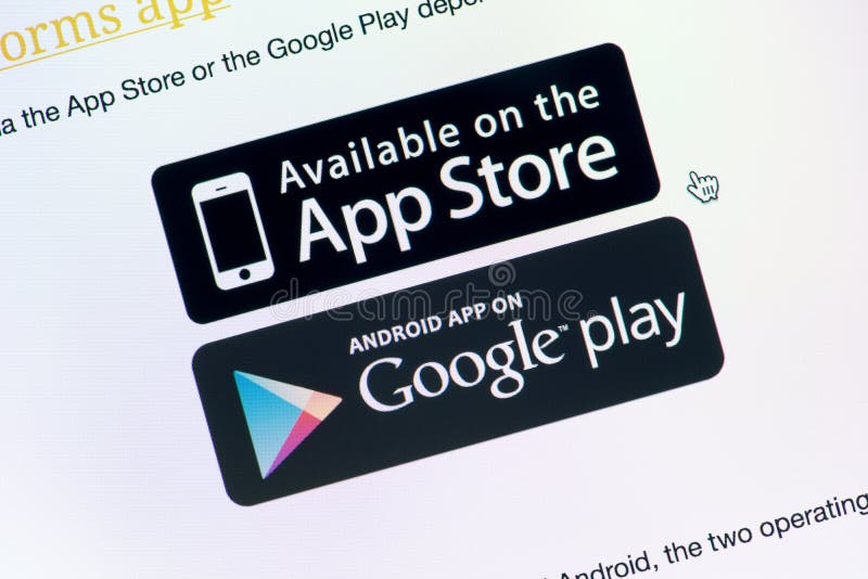 Tillgängligt på App Store och Google lek royaltyfri bild Tillgängligt på App Store och Google lek royaltyfri bild