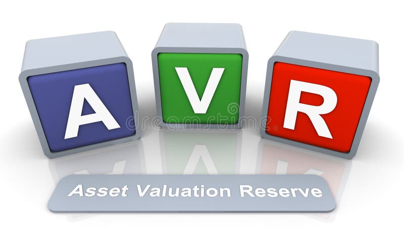 3d colorful buzzword 'avr' - asset valuation reserve. 3d colorful buzzword 'avr' - asset valuation reserve