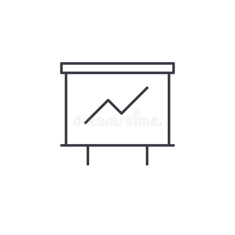 Tillväxtgrafdiagram, marknadsframgång, pil upp den tunna linjen symbol Linjärt vektorsymbol vektor illustrationer Tillväxtgrafdiagram, marknadsframgång, pil upp den tunna linjen symbol Linjärt vektorsymbol vektor illustrationer
