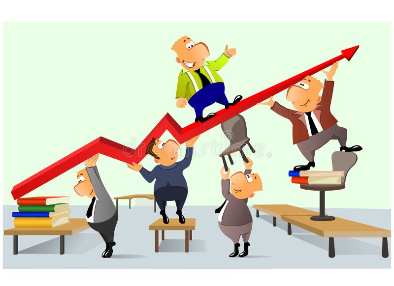 tillväxtteamwork stock illustrationer tillväxtteamwork stock illustrationer