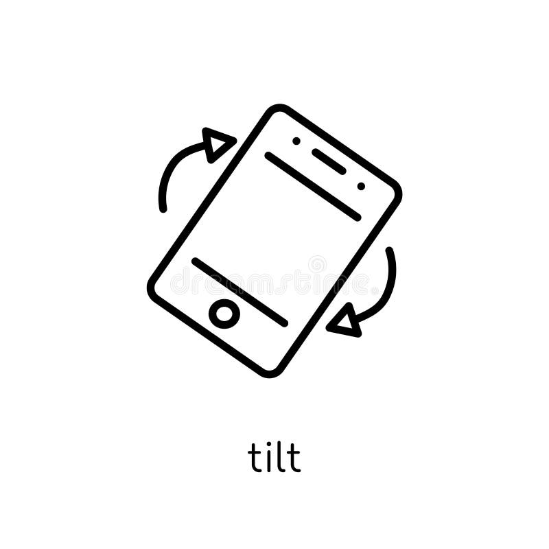 Flat Phone Tilt left Icon 