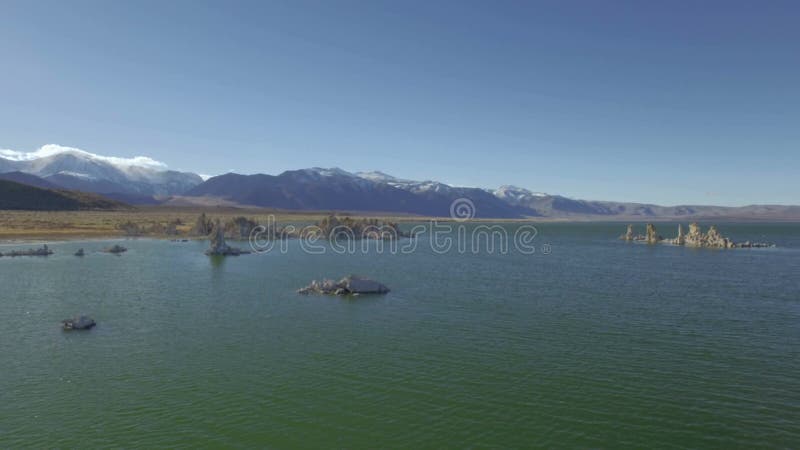 Lake Resort Pond Turquoise Water Nature Background Aerial View Fly Over