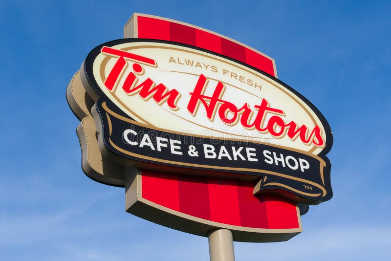 MONTREAL, CANADA - NOVEMBER 9, 2018: Tim Hortons logo in front of one of  their restaurants in Montreal, Quebec. Tim Hortons is a cafe and fastfood  can Stock Photo - Alamy