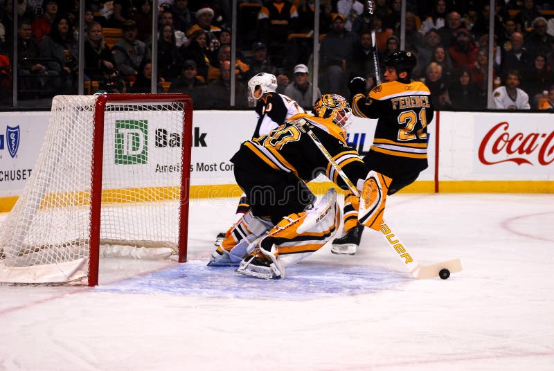 Tim Thomas makes the save