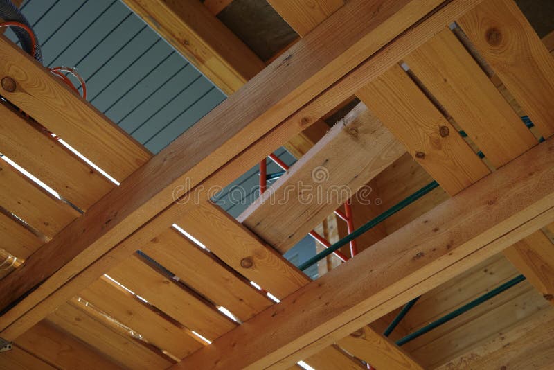 Timber house construction stock photo. Image of wooden 224955456