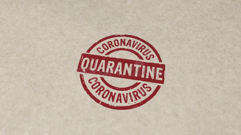 Timbre de quarantaine et animation d'estampage banque de vidéos