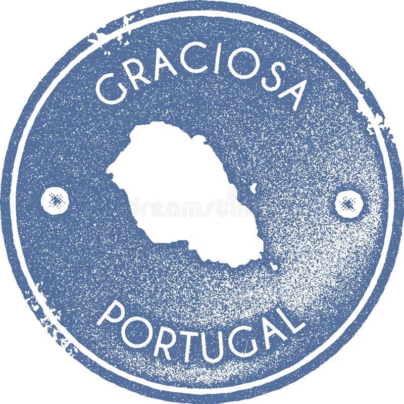 Timbre de vintage de carte de Graciosa illustration libre de droits Timbre de vintage de carte de Graciosa illustration libre de droits