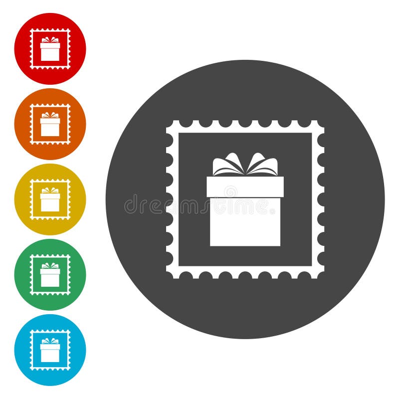 Timbres de courrier de vecteur de Noël sur le fond blanc illustration de vecteur Timbres de courrier de vecteur de Noël sur le fond blanc illustration de vecteur