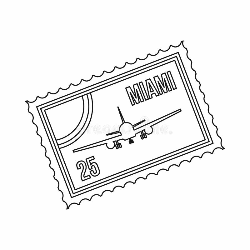 Timbri con l'aereo ed il testo Miami dentro l'icona royalty illustrazione gratis Timbri con l'aereo ed il testo Miami dentro l'icona royalty illustrazione gratis