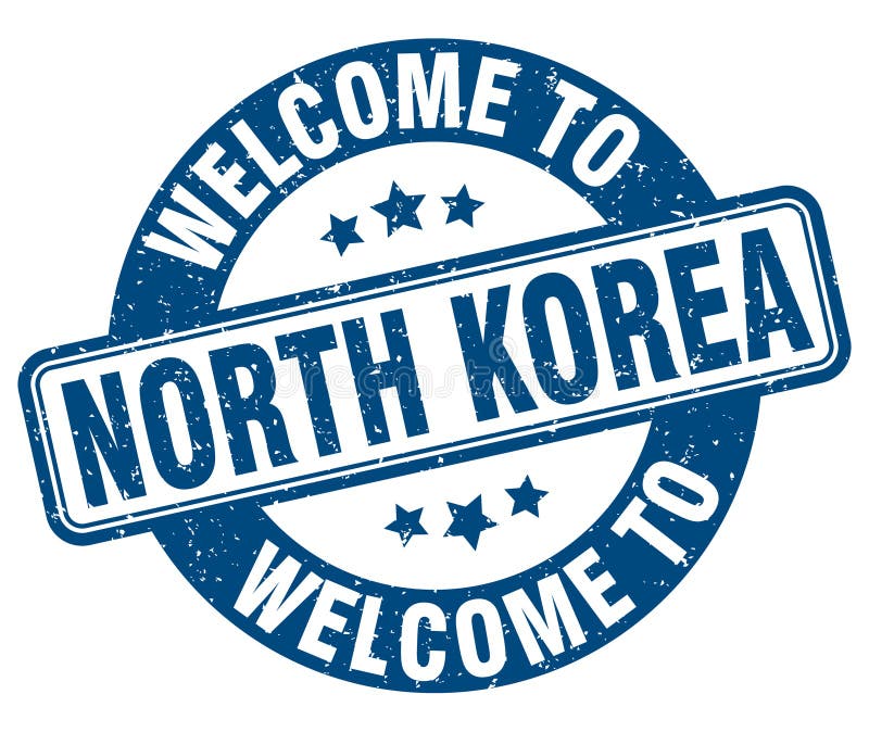 Timbro di benvenuto in corea del nord. segno di tondo della corea del nord royalty illustrazione gratis