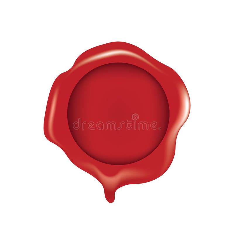 Timbro di cera rossa illustrazione di stock Timbro di cera rossa illustrazione di stock