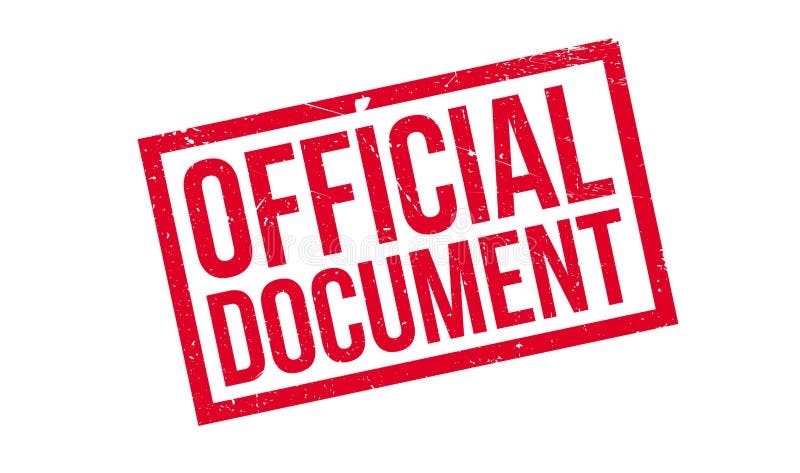 Timbro di gomma del documento ufficiale illustrazione vettoriale