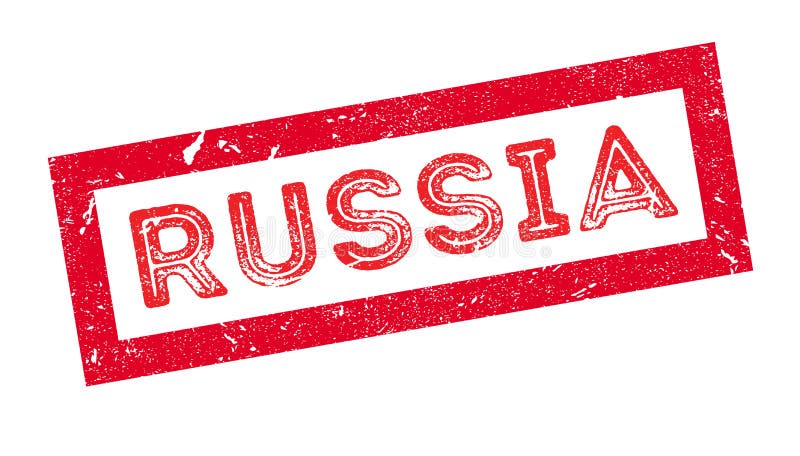 Timbro di gomma della Russia illustrazione di stock Timbro di gomma della Russia illustrazione di stock