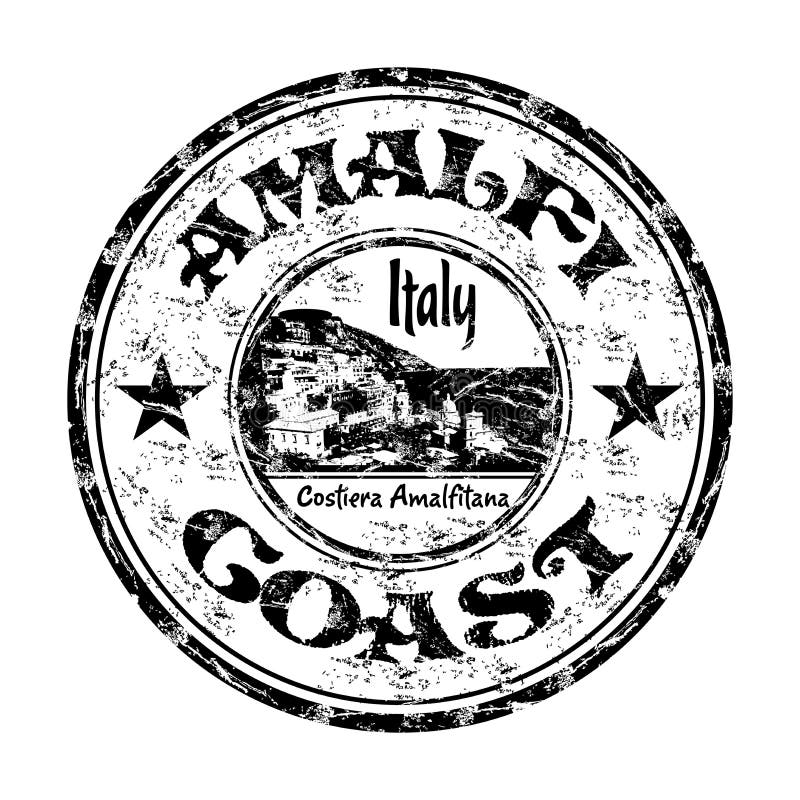 Timbro di gomma di lerciume della costa di Amalfi