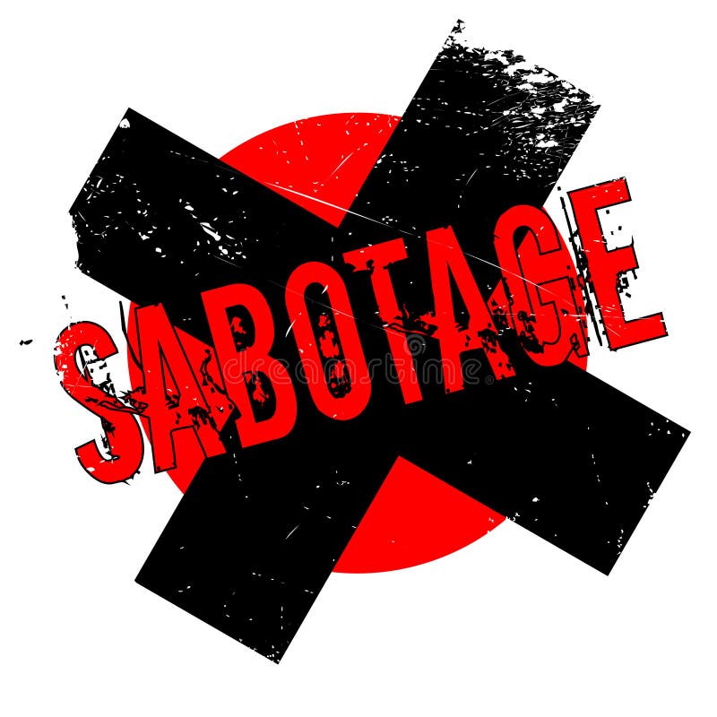 Timbro di gomma di sabotaggio royalty illustrazione gratis Timbro di gomma di sabotaggio royalty illustrazione gratis