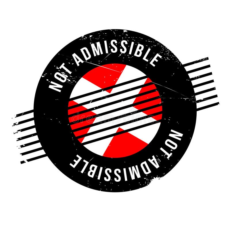 Timbro di gomma non ammissibile royalty illustrazione gratis Timbro di gomma non ammissibile royalty illustrazione gratis