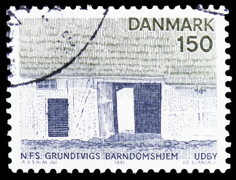 timbro postale stampato in Danimarca: N F S Grundtvig's Childhood Home, Udby, Danish Tourist Association - Zelanda & Surround fotografia stock libera da diritti timbro postale stampato in Danimarca: N F S Grundtvig's Childhood Home, Udby, Danish Tourist Association - Zelanda & Surround fotografia stock libera da diritti