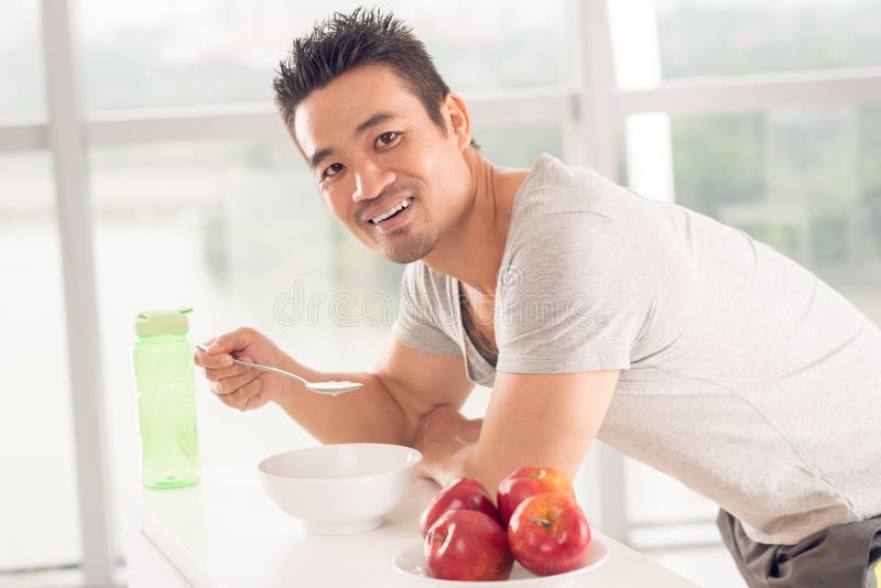 Time for breakfast stock image. Image of lowcalorie, leaning 37041931