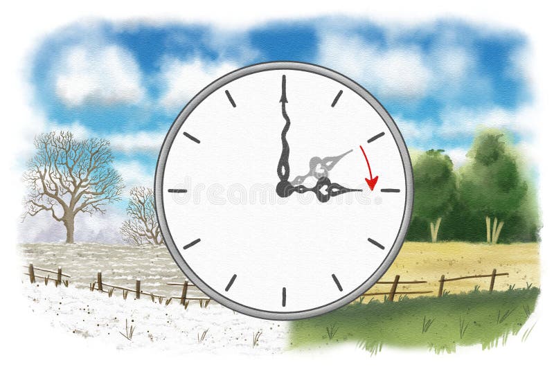 Time Change in Europe in March from Winter Time to Summer Time on a  isolated white background as vector Stock Vector Image & Art - Alamy